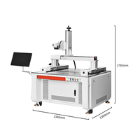 Machine de marquage laser à fibre portique 30W 50W pour marquages colorés éclatants ou en noir et blanc sur panneaux en acier inoxydable de grande taille