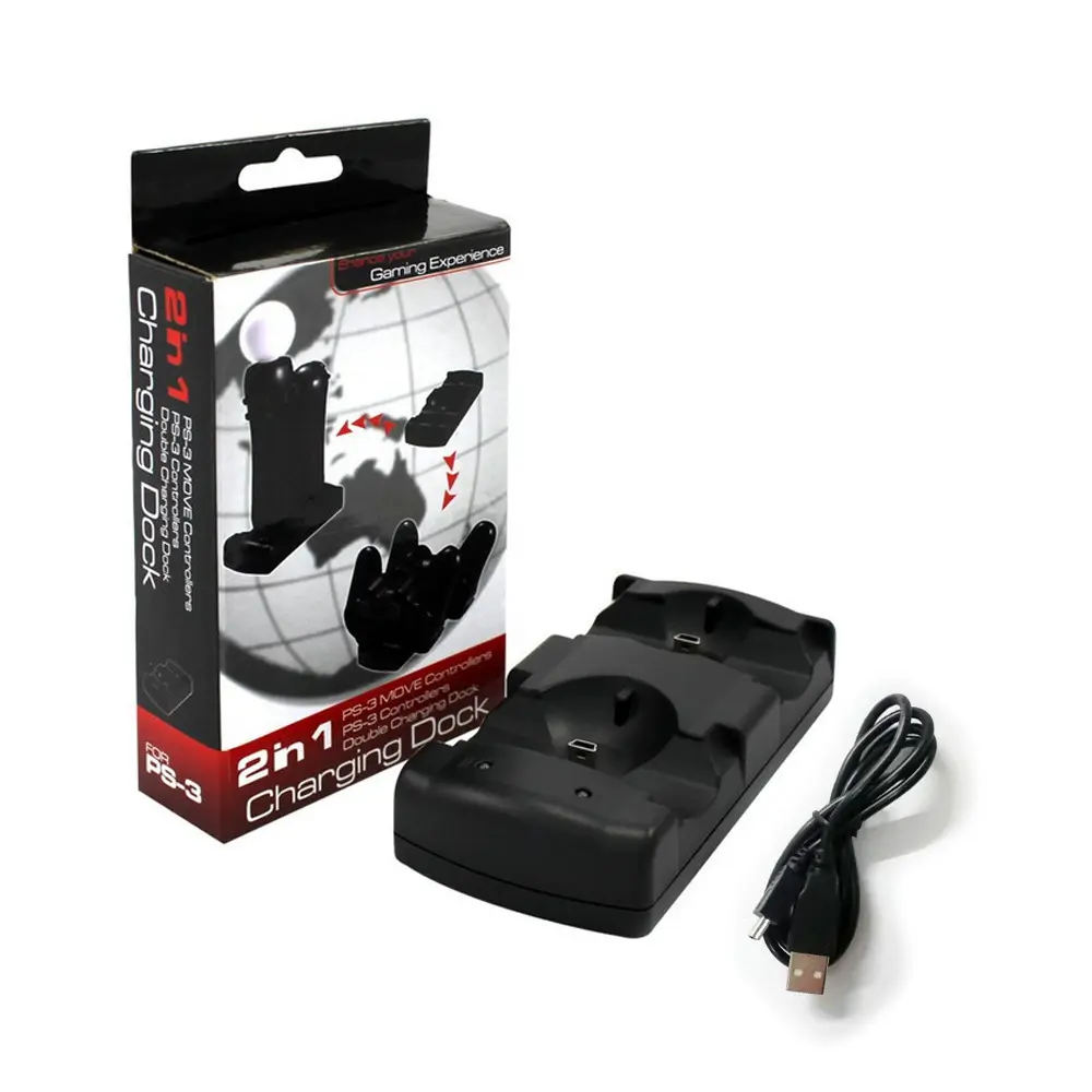 2 In 1 Für PS3 Controller Lade Dock Für PS3 Ladestation USB Ladegerät Stehen