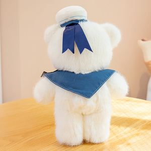Orsacchiotto <span class=keywords><strong>Marinaio</strong></span> di Peluche - Super Morbido con Imbottitura in Cotone PP, Design Orso Bianco, Altezza 31-50cm, Regalo di San Valentino per Amanti dell'Oceano - Product Image 6