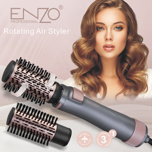 <span class=keywords><strong>ENZO</strong></span> professionale 2 in 1 spazzola rotante ad aria calda per lo Styling e il controllo crespo <span class=keywords><strong>Auto</strong></span> rotante arricciatura negativa spazzola per capelli ionici - Product Image 3