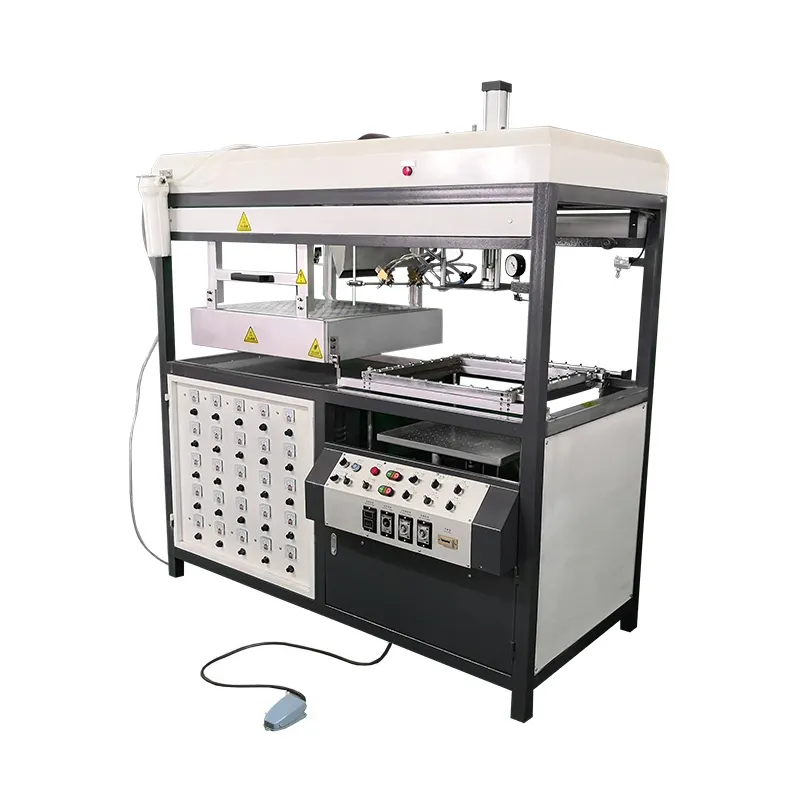 Semi automatic PP PET PS Plastic containers lid vacuum forming machine thermoforming machine