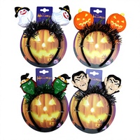 Hiasan Kepala Wanita Halloween Buatan Tangan dari Bahan Campuran Bentuk Tengkorak dan Bunga, Aksesoris Rambut Lucu untuk Prank, Penambah Suasana Seram dan Gelap