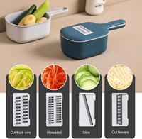 4 In 1 Magische Multifunctionele Rotatie Groentesnijder Afvoermand Keuken Vegetarische Fruitversnipperaar Rasp Snijmachine