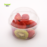Bols en plastique PET transparents de 8/12/16 oz, logo personnalisé, bol à açaï, yaourt, gobelet à fruits, impression, emballage