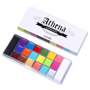 UCANBE 20 Couleurs Peinture pour le visage et le corps Huile Sûre pour les enfants Tatouage éphémère Peinture artistique Fête d'Halloween Maquillage Déguisement <span class=keywords><strong>Palette</strong></span> de beauté - Product Image 1