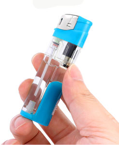 Briquet à <span class=keywords><strong>gaz</strong></span> électrique rechargeable moderne pour le camping, à flamme douce, en plastique, avec lumière LED pour cigares et cigarettes - Product Image 2