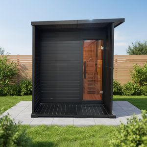 3 SPX Stylish Red Cedar Wooden Outdoor <b>Sauna</b> Room for 3-4 Person Double Wet <b>Sauna</b> with Health Benefits 6KW - Product Image 1