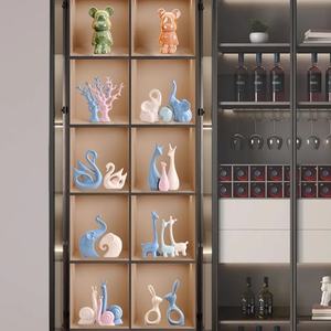 Nordique Minimaliste En Céramique Petits Ornements Creative Animal Décorations De Bureau pour La Maison Salon Cave À Vin Chambre Cadeau - Product Image 1