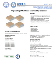 Condensateur céramique haute tension HV NPO 5KV 15pF de haute qualité pour circuits électroniques de précision.