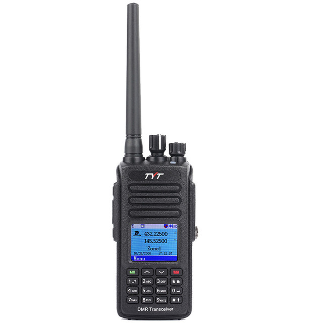 Upgrade AES 256 TYT MD-UV390 DMR 10W TYT Dual Band Walkie Talkie Waterproof Encryption AES128 AES256 Ham Two Way Radio Handheld