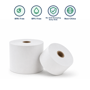 Rollo de Papel Térmico para Recibos de 80x80 mm, Libre de BPA y BPS, para Cajas Registradoras POS, Cajeros Automáticos, Logotipo Personalizado OEM - Product Image 1