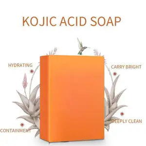 Custom Organic Kojic Acid Soap Body Cleansing Bath Soap Savon Blanchissement Acne Treatment Coconut Oil Whitening Handmade