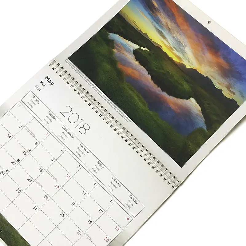 Wholesale Factory 2022 calendar printing wall Customized Print Large Size Annual Wall Desk planner Calendar 2023