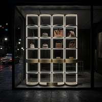 Vitrine de magasin de détail pour sacs à main, présentoir rotatif motorisé électrique à 360 degrés
