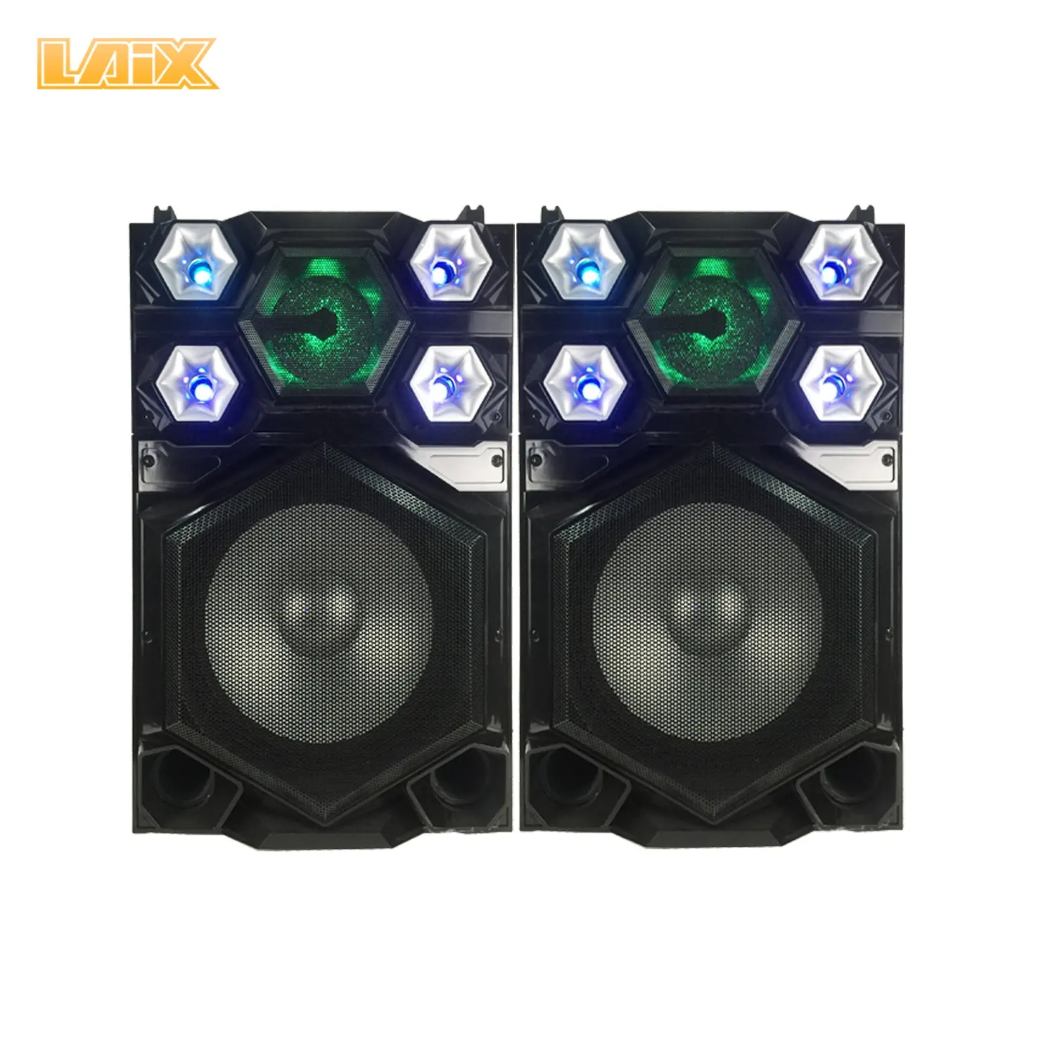 Laix SS-1 ahşap durumda USB SD BT FM AUX MIC giriş disko LED ışık profesyonel ses sineması Stereo sistemi aktif sahne hoparlörü