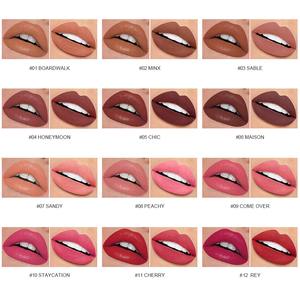 あなたのブランドロゴ高顔料ビーガンロングラスティング防水デュアルエンド<span class=keywords><strong>2</strong></span> in 1マット口紅光沢リップグロス - Product Image 3