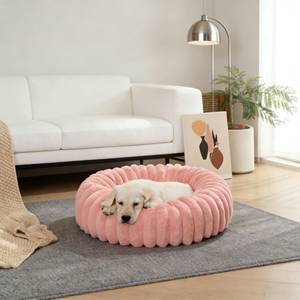 Einfaches, Modisches Plüsch-Donut-Hundebett, Umweltfreundlich, Tragbar, Abnehmbar, Waschbar, für Innen- und Außenbereich, Großhandel ab Werk - Product Image 3