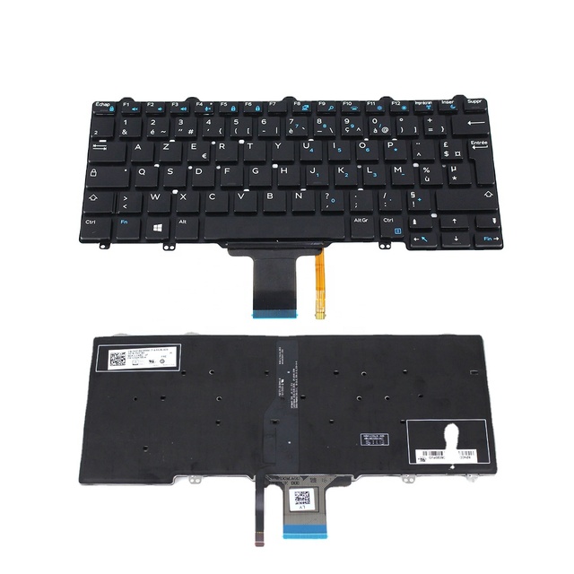 E7250 FR Layout Notebook Keyboard for Dell Latitude 12 5000 E5250 12 7000 E7270 11 Keyboard FR Layout Backlit