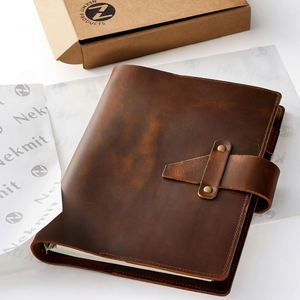 Custom Fiess Goals Thread Sewing Leather Cover A5 Hardcover Daily Planner <b>Gift</b> - Product Image 4