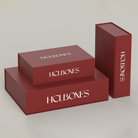 Boîte vide de luxe personnalisée avec logo, grand format, en carton rigide mat, recyclable, imprimée en quatre couleurs, fermeture magnétique noire pliable