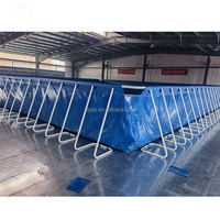 Piscine extérieure avec la piscine de cadre en acier galvanisé de bâche de PVC