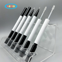 2 en 1 Gel líquido multifuncional para cejas y tubo vacío para delineador de ojos Envases de lápiz para cejas veganos personalizados con gel para cejas