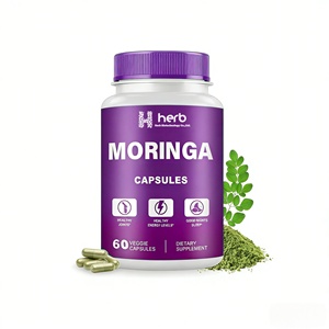 Capsules de feuilles de Moringa en marque privée OEM/ODM, Moringa 60 en poudre, favorise la digestion, énergie plus, complément alimentaire, capsules de Moringa biologiques - Product Image 1