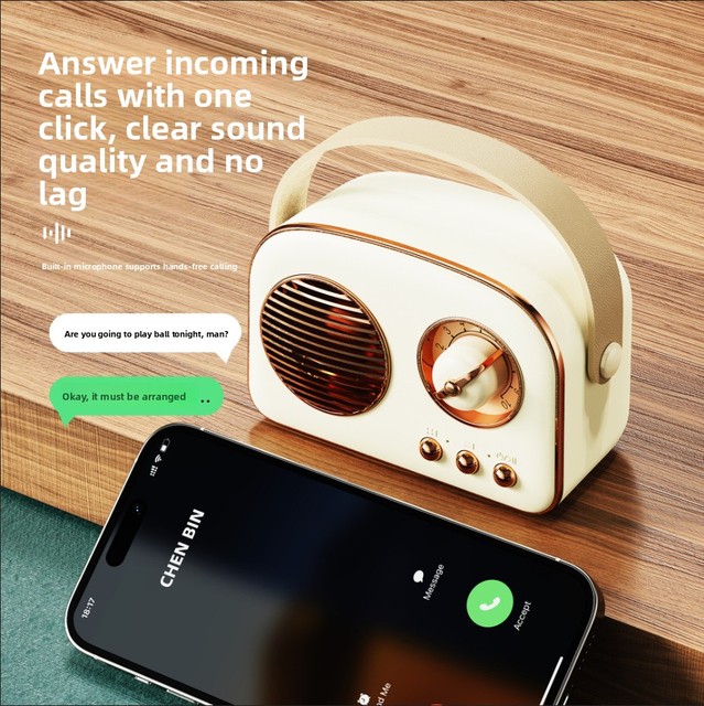 Retro T20 for 5.1 Audio Speaker Small Home High Quality Wireless Subwoofer Mini Super Bass ABS Cannon 500-1000mAh Battery