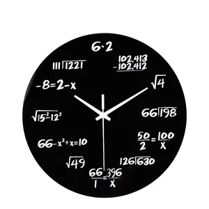 独特的简单12英寸新颖创意数学方程式挂钟