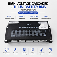 BMS Modular de Litio de Alto Voltaje 144S EC-HV con Pantalla LCD de 4.3 Pulgadas y CAN RS485 para Sistemas de Almacenamiento de Energía y PCBA de Power Bank