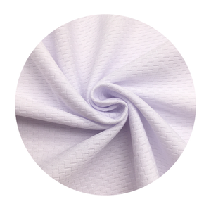 145GSMジャカードメッシュ生地、100%ポリエステル、無地、抗ピリング、速乾性、通気性、スポーツジムTシャツ、女の子用サイクリングジャージ - Product Image 2