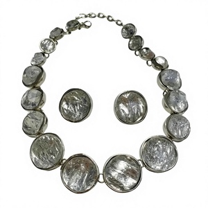 AMBER JEWELS Collier ras-de-cou vintage de luxe unisexe en or et diamant, avec diamant synthétique de laboratoire taille brillant rond couleur G, bijoux de fête - Product Image 4