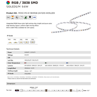 Tira de Luz LED Flexible de Alta Densidad, 120 LED/M, 24V, 5MM, Cortable y Regulable, para Decoración de Bares y Salas de Juegos Electrónicos