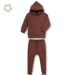 Kids Fleece Hoodie and Sweatpants Set Toddler boys clothing Sets organic cotton Pullover and pant organic kids clothes