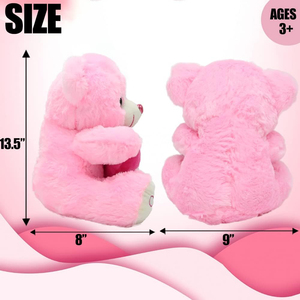 A064 ODM Oso de peluche Animal de peluche Rosa Felpa Hug Me Pink Heart Almohada Niños Niñas Pareja Regalo San Valentín Felpa Corazón Almohada - Product Image 3