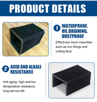Protection soufflet en nylon durable, anti-poussière, étanche et résistante à la chaleur pour machine de fraisage CNC et tour, personnalisable