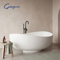 Remise sur les commandes importantes 	 Baignoire moderne en surface solide, design élégant, avec service de marque privée