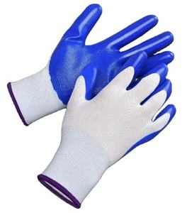 Gants <span class=keywords><strong>de</strong></span> travail 13G en polyester blanc et nitrile gris, équipement <span class=keywords><strong>de</strong></span> protection individuelle, taille S, personnalisable - Product Image 3