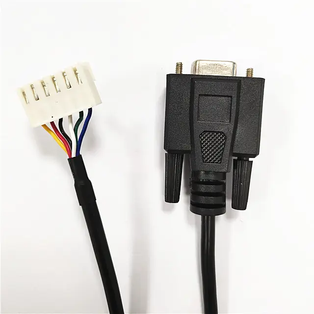RS232 Male VGA DB 9P DB9 Computer Cable To Ferrule Mini Crimp Terminal Connector WH3.96