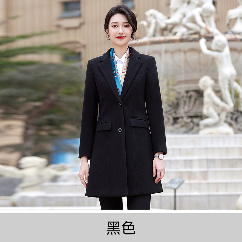 1895 Woman, Black Coat