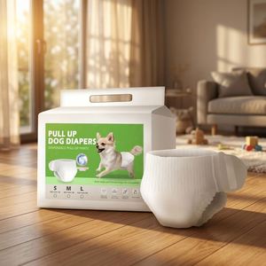 Couches jetables pour chiens 360 ° Couches absorbantes anti-fuites à enveloppement complet et taille extensible, très absorbantes pour chiens mâles et femelles (S/M/L 10PCS) - Product Image 1