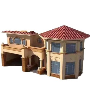 Villa en ossature légère en acier, style méditerranéen, maison préfabriquée pour résidence rurale - Product Image 1