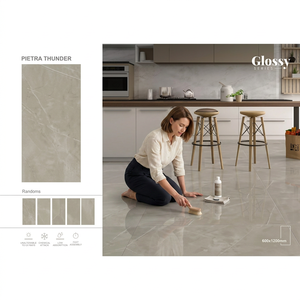 Azulejos de Porcelana Calacatta, 600x1200mm, Blancos, Esmaltados y Pulidos, para Piso y Pared - Product Image 2