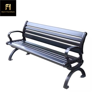 Modern Double Seat <strong>Wooden</strong> Garden Courtyard <strong>Benches</strong> Factory Hot <strong>Sale</strong> Aluminum Black Iron <strong>Bench</strong> for Park School Hotel-Outdoor - Product Image 5