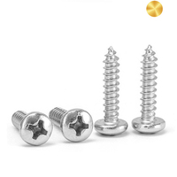 Sekrup Self-Tapping Kepala Phillips PT Phillips Head, Baja Anti Karat, Lapisan Seng Oksida Hitam, Grade 4.8/8.8, Pengikat Metrik