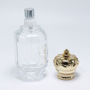 Botella de Perfume Árabe de Lujo Vacía con Tapa de Corona Irregular, 50ml 100ml, Transparente, con Cierre a Presión, con Caja, Estilo Dubái, Oriente Medio - Product Image 3