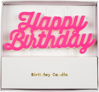 Bougies décoratives en forme de lettres « Joyeux Anniversaire » arc-en-ciel personnalisables avec logo pour fêtes d'enfants et Pâques – Vente en gros