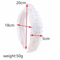 Serre-tête à paillettes colorées haut de gamme, accessoire capillaire élégant – Serre-tête personnalisé pour le football/le paintball