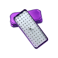 Caja esterilizadora dental para autoclave de 72 orificios, soporte para fresas, caja de desinfección para limas endodónticas, bloque para fresas de carburo, caja para brocas, herramienta para dentista