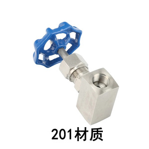 Válvula de aguja de acero inoxidable 304 J13W-160P con rosca interna, válvula de corte, manómetro de 4 puntos para alta temperatura y alta presión - Product Image 3